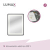 Espejo Luz LED Lumax 90x70 cm Vertical Con Desempañador Para Baño Touch Espejo Luz LED Lumax 90x70 cm Vertical Con Desempañador Para Baño Touch