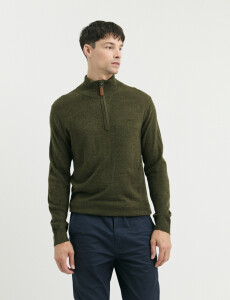 470415 REMERA HARRINGTON LABEL Verde Melange
