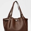 Bolso Marble en efecto cuero graneado Marron