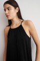 Maxi vestido lurex negro
