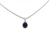 Dije Colgante Flor - Plata 925 - Piedra Zirconia y Zafiro CP4360 conpiedra
