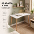 Escritorio Combohome Milan Mesa 100 Cm Laqueada Home Office Color Blanco