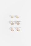 Set de 3 aros dobles dorado