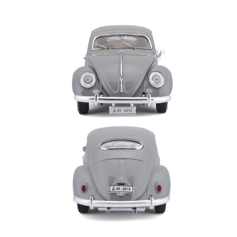 Bburago Escala 1:18 Auto de Colección Volkswagen Käfer-Beetle Gris (1955)