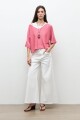 Sweater oversized rosado melange