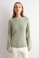 Sweater con botones verde pastel