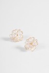 Caravanas flor cristal dorado