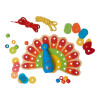 Juego de Enhebrado Pavo Real en Madera Hape Juego de Enhebrado Pavo Real en Madera Hape