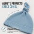 Set X3 Gorros para Bebé 100% Algodón con Nudo Celeste 1