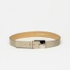 Cinturon Cozumel en cuero croco shine Taupe