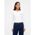 INTL LS CROPPED BOAT TEE FRESH WHITE