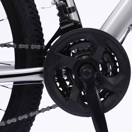BICICLETA MONTAÑA RODADO 29 CON AMORTIGUADORES Y COMPONENTES SHIMANO - 21 CAMBIOS GRIS