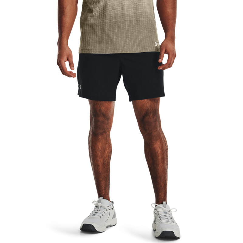 UA Vanish Woven 6in Shorts-YLW BLK-001