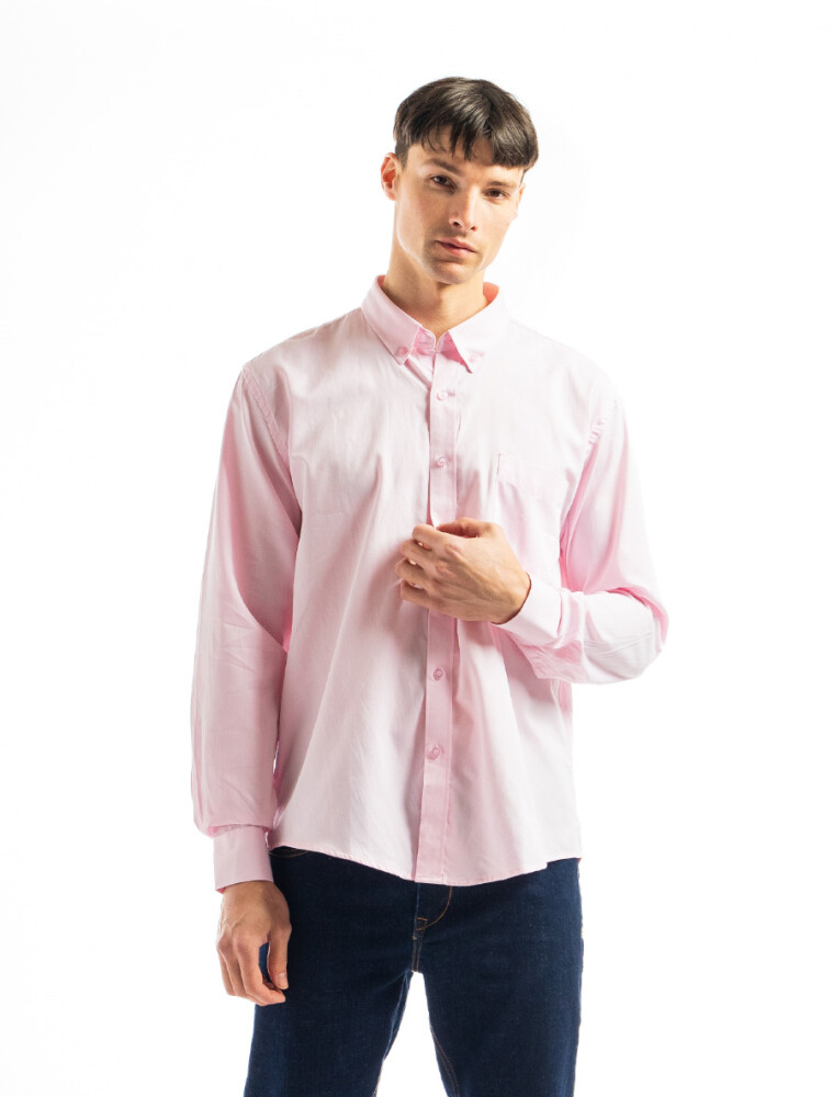 Camisa 100% Algodón Rosado