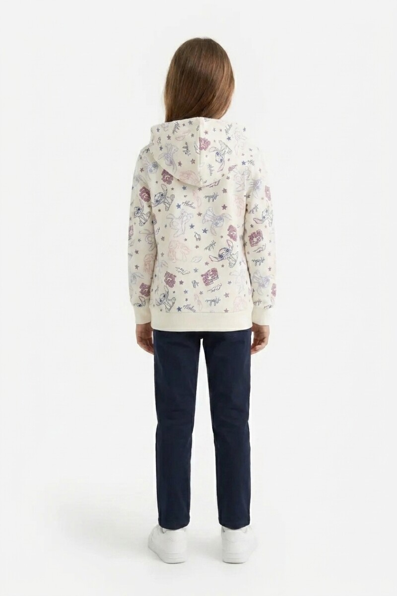 Campera frisa m/l niña STITCH ROSA