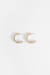 Aros strass dorado