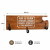 Perchero Rústico en Madera Eucalipto Rojo y Gancho de Hierro Aquí se Reunen - Grande Perchero Rústico en Madera Eucalipto Rojo y Gancho de Hierro Aquí se Reunen - Grande