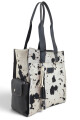 Bolso Tote de Cuero Vacuno y Pelo Natural Negro