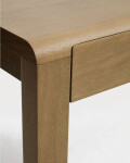 Mesa Arelida en chapa de roble y madera maciza de roble con acabado marrón claro 220 x 100 cm FSC Mix Credit Mesa Arelida en chapa de roble y madera maciza de roble con acabado marrón claro 220 x 100 cm FSC Mix Credit