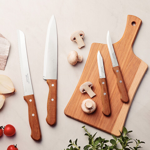 Juego 4 cuchillos + tabla "DYNAMIC" -TRAMONTINA TN8194