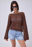 Sweater calado Chocolate