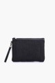 Clutch rafia negro