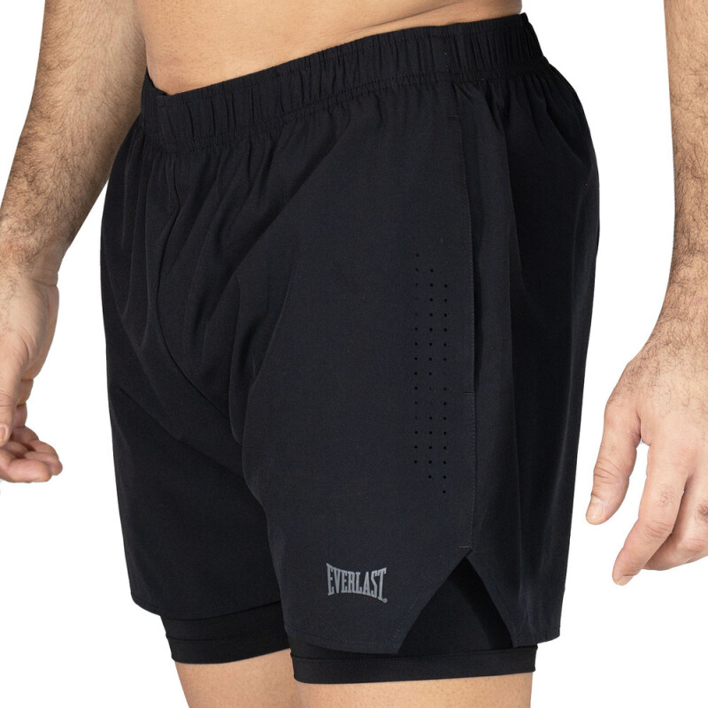 SHORT 2IN1 MEN POLY/ELAST EVERLAST MATCH WT M6 BLACK