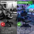 Silla Gamer Ergonomica Escritorio Reclinable Soporta 200kg Imback Negro con Azul Silla Gamer Ergonomica Escritorio Reclinable Soporta 200kg Imback Negro con Azul