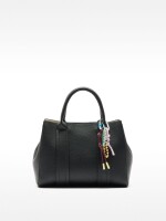 Bolso Tote Con Colgante M negro