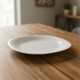 Set x6 Plato llano semi cuadrado 28cm Opalina BLANCO