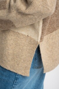 Sweater Combinado Beige Melange