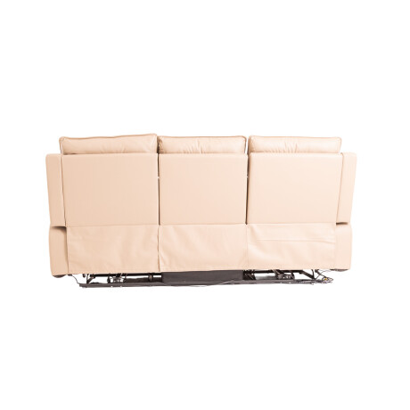RECLINER ELÉCTRICO 3 CUERPOS CUERO-Y-SIMIL-CUERO MARRON JOSHUA TAUPE