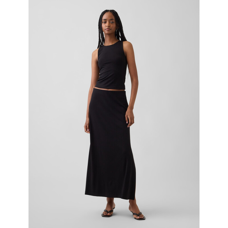 SL REF JSY CROP HLTR TANK BLACK