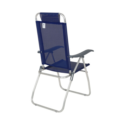 Silla Plegable de Aluminio 4 Posición AZUL