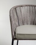 Silla Yanet cuerda gris y patas de acero galvanizado