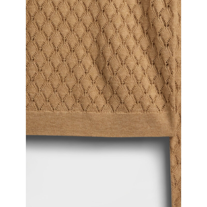 LS BROOKLYN POINTELLE TOP CAMEL HAIR
