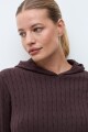 Hoodie tejido estructuras chocolate