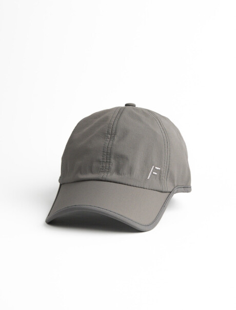 Gorro Dry Fit con Visera Gris Oscuro