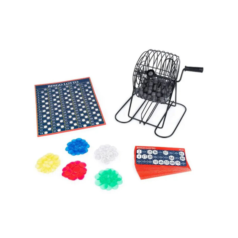 Bingo Clásico con bolillero metálico Bingo Clásico con bolillero metálico