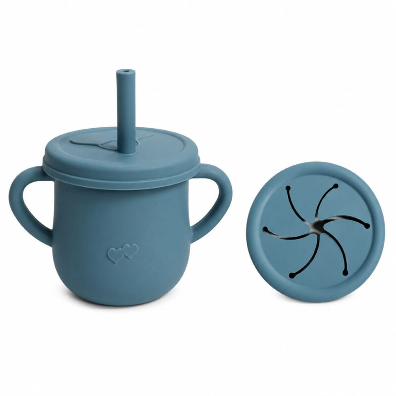 Vaso 2 en 1 - Sorbito y Porta Cereales Azul