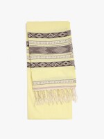 Pashmina Jacquard 100% Algodón amarillo