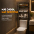 Mueble Organizador Multiuso Inodoro 3 Estantes Acero Inox Negro 1