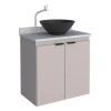 Mueble de baño suspendido Aster beige 60 cm mesada granito Blanco sin bacha Mueble De Baño Suspendido Aster Beige 60 Cm Mesada Granito Blanco Sin Bacha