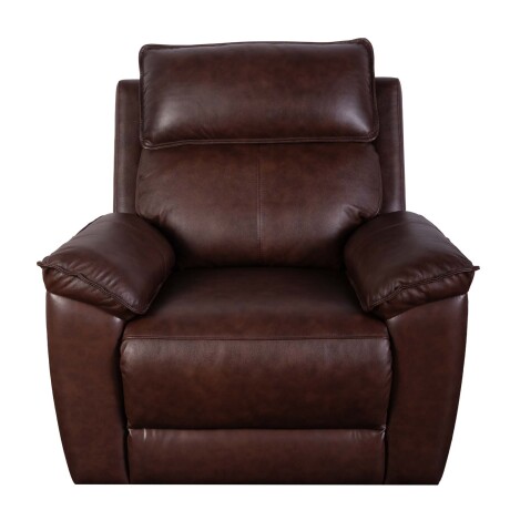 RECLINER ELÉCTRICO 1 CUERPO CUERO-Y-SIMIL-CUERO MARRON JOSHUA