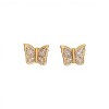 Caravanas Mariposas de oro - Oro bajo - Sin piedra- CA8161 sinpiedra