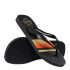 Sandalias de Hombre Havaianas Top Basic Negro - Anaranjado