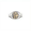 Anillo Profesión Educación Física -Plata y Oro-Sin Piedra-AP5019 sinpiedra