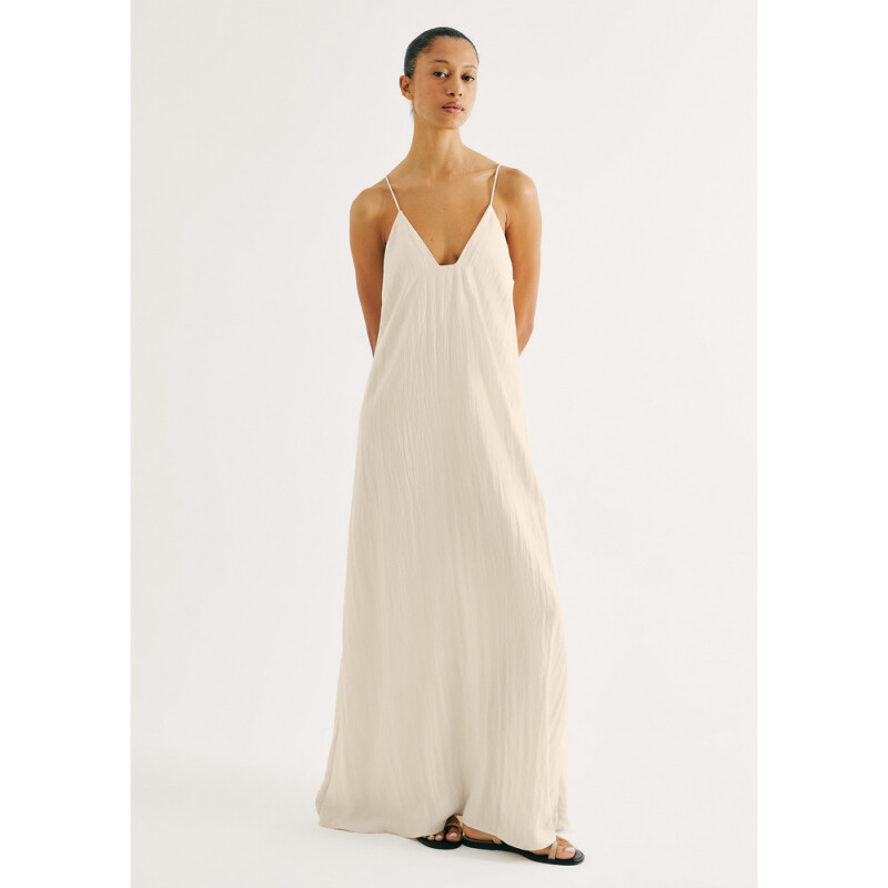 VESTIDO FEM CAQUI CLARO