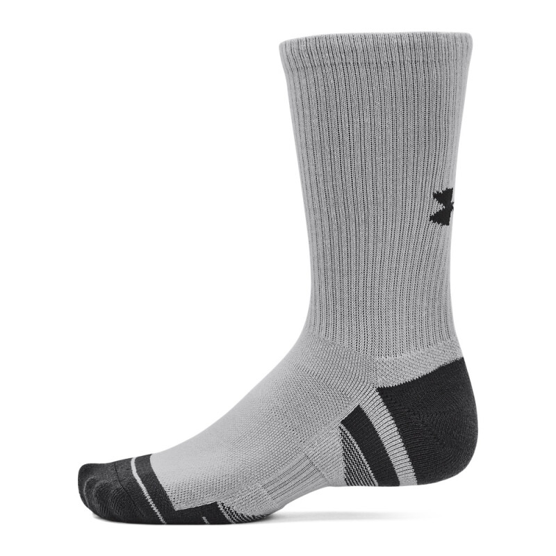 UA Performance Tech 3pk Crew-WHT GRY-011