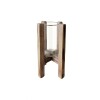 Portavela de Vidrio - Base de Madera Portavela de Vidrio - Base de Madera